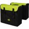 Greenlands fietstas dubbel zwart/lime